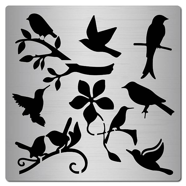 PandaHall CREATCABIN Bird Metal Stencils Die Cuts Plaques Cutting Dies Hummingbird Animals Template Tool for Painting DIY Scrapbooking Craft...