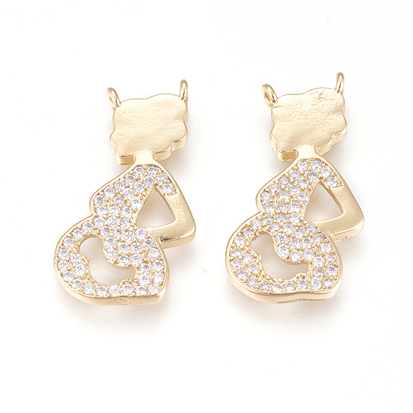 

PandaHall Brass Micro Pave Cubic Zirconia Pendants, Long-Lasting Plated, Lead Free & Cadmium Free & Nickel Free, Woman, Clear, Real 18K Gold...