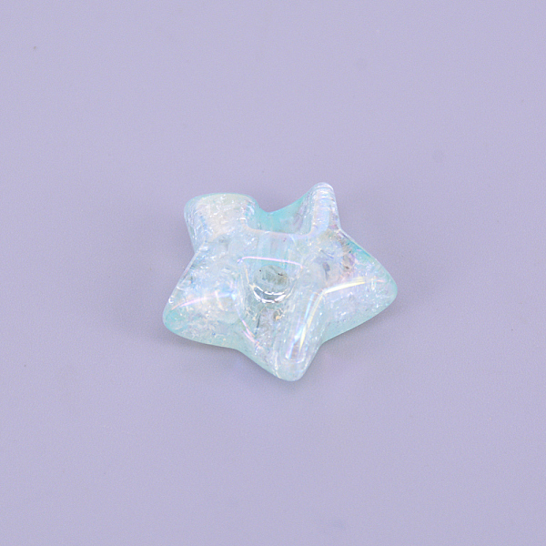 

PandaHall Phantom Resin Beads, DIY Accessories, Star, Pale Turquoise, 25x26x11mm, Hole: 3.5mm Resin Star