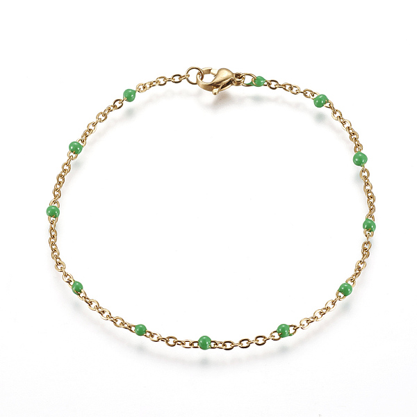 

PandaHall 304 Stainless Steel Jewelry Sets, Cable Chain Necklaces and Bracelets, with Enamel, Lime Green, 19.52 inch~19.76 inch...