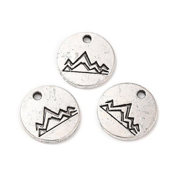 

PandaHall Tibetan Style Alloy Pendants, Round, Antique Silver, 12.5x1mm, Hole: 1.4mm, about 1162pcs/1000g Alloy Round