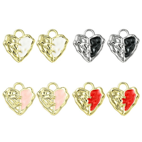 

PandaHall 8Pcs 4 Colors Alloy Enamel Pendants, Light Gold, Heart, Mixed Color, 19x18x3mm, Hole: 4x4mm, 2pcs/color Alloy+Enamel Heart..., Multicolor