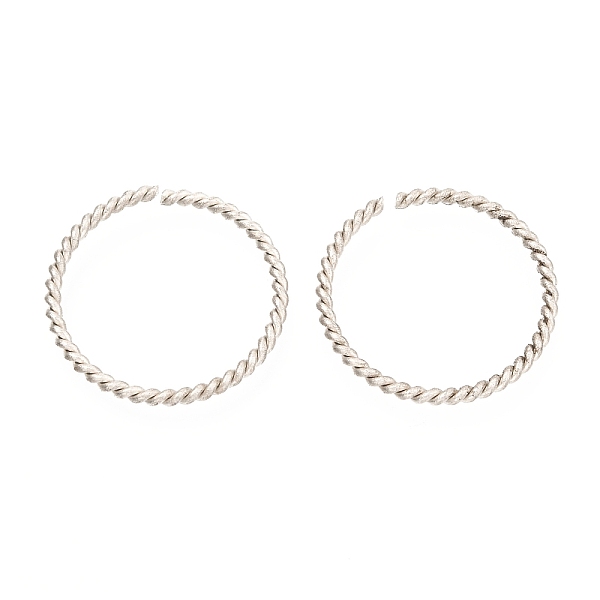 

PandaHall 304 Stainless Steel Open Jump Rings, Twist Rings, Stainless Steel Color, 22x2mm, Inner Diameter: 20mm 304 Stainless Steel