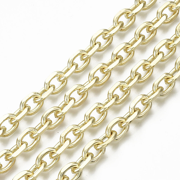 

PandaHall Unwelded Iron Cable Chains, Diamond Cut Chains, with Spool, Real 16K Gold Plated, Real 16K Gold Plated, 8.8x6.2x1.7mm, about 32.8...