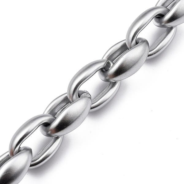 

PandaHall Handmade Spray Painted CCB Plastic Cable Chains, for Handbag Chain Making, Oval, Silver, Links: 22.5x16.5x8.5mm, 39.37 inch...