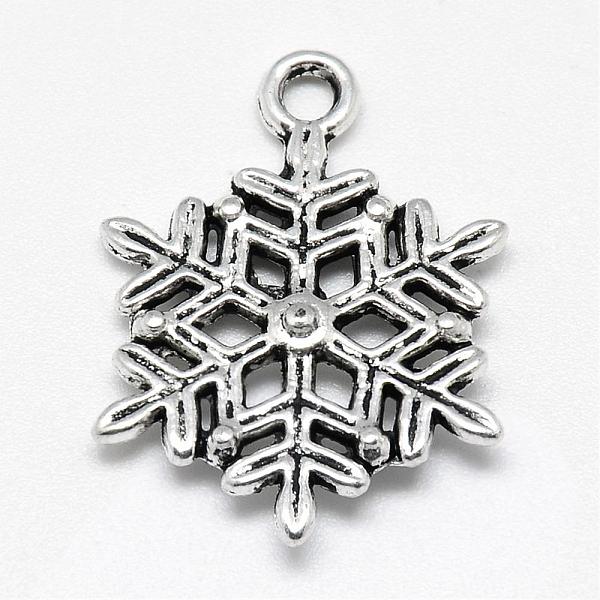 

PandaHall Tibetan Style Alloy Pendants, Snowflake, Cadmium Free & Lead Free, Antique Silver, 22.5x16.5x3mm, Hole: 2mm, about 730pcs/1000g...