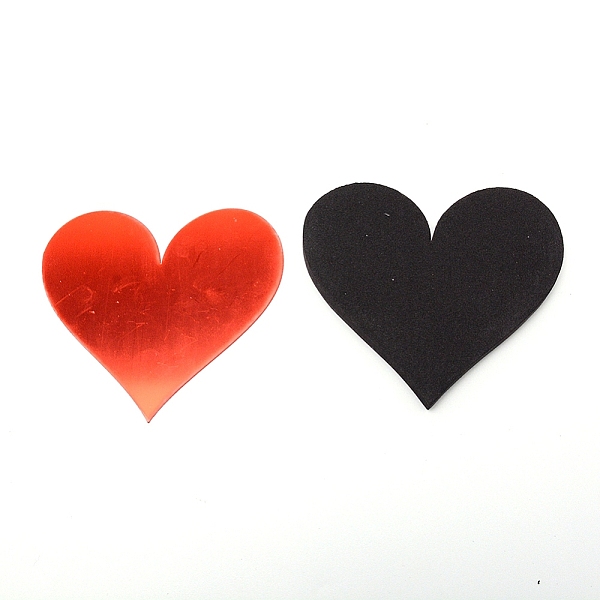 

PandaHall Acrylic Mirror Wall Stickers Decal, with EVA Foam, Heart, Red, 111x100x1mm Acrylic Heart Red