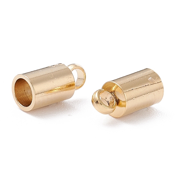 

PandaHall 201 Stainless Steel Cord Ends, End Caps, Column, Real 24K Gold Plated, 8x4mm, Hole: 1.5mm, Inner Diameter: 3mm 201 Stainless Steel
