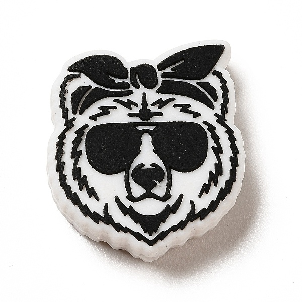 

PandaHall Food Grade Eco-Friendly Silicone Focal Beads, Chewing Beads For Teethers, DIY Nursing Necklaces Making, Tiger, Black, 27.5x25x9mm...