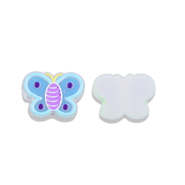 

PandaHall Plate Acrylic Cabochons, with Printed Butterfly, Cornflower Blue, 17x22x2.5mm Acrylic Butterfly