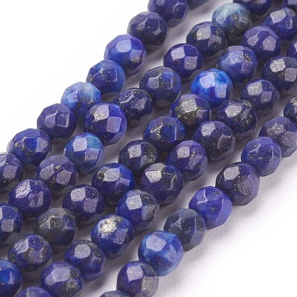 

PandaHall Natural Lapis Lazuli Beads Strands, Faceted Round, Midnight Blue, 4mm, Hole: 1mm, about 96pcs/strand, 15.7 inch Lapis Lazuli Round...