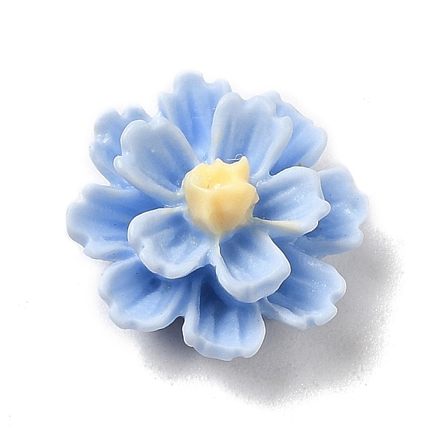 

PandaHall Opaque Resin Cabochons, 3D Flower, Cornflower Blue, 11.5x6.5mm Resin Flower