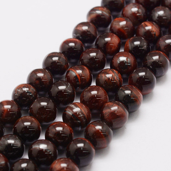 

PandaHall Natural Tiger Eye Bead Strands, Grade AB, Round, Dyed & Heated, 8mm, Hole: 1.2mm, about 49pcs/strand, 15.5 inch Tiger Eye Round