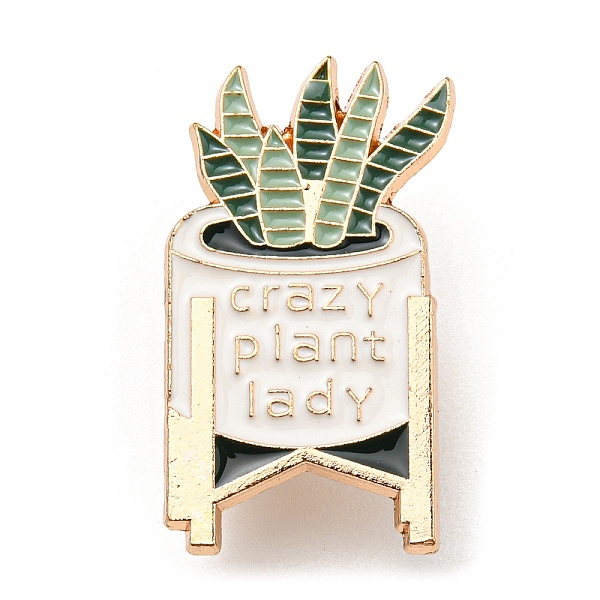 

PandaHall Plant Theme Enamel Pins, Light Gold Zinc Alloy Brooch, White, 29x16x1.4mm Alloy+Enamel Other Plants White
