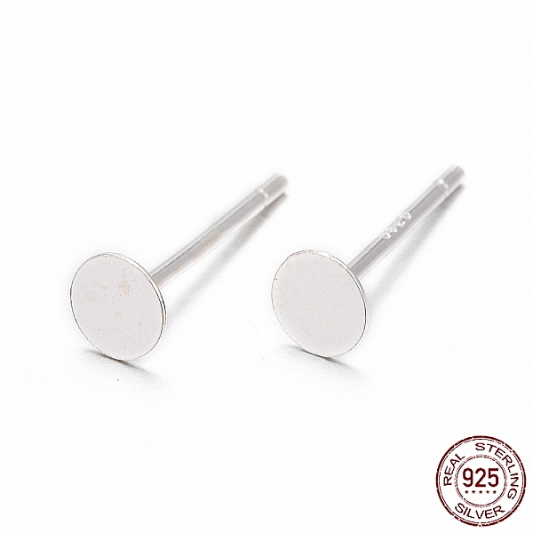 

PandaHall 925 Sterling Silver Stud Earring Findings, with 925 Stamp, Silver, 11.3x4mm, Pin: 0.8mm Sterling Silver Silver