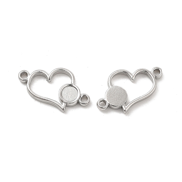

PandaHall 304 Stainless Steel Cabochon Connector Settings, Heart, Stainless Steel Color, Tray: 4mm, 11.5x18x2mm, Hole: 1.4mm 304 Stainless...
