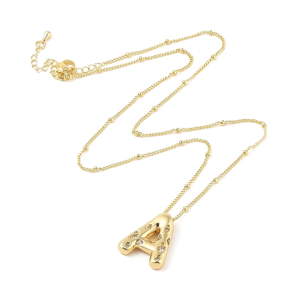 

PandaHall Brass Micro Pave Clear Cubic Zirconia Pendant Necklaces, Letter A, 17.72 inch(450mm), Letter A: 21x18mm Cubic Zirconia Letter A...