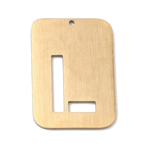 

PandaHall Ion Plating(IP) 304 Stainless Steel Pendants, Rectangle with Alphabet, Hollow, Letter.L, 32x22x1mm, Hole: 1.5mm 304 Stainless...