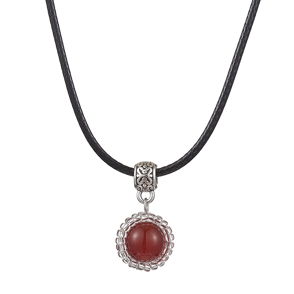 

PandaHall Carnelian Necklaces, with Nylon Thread, 17.91 inch(45.5cm) Carnelian