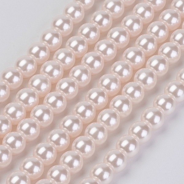 

PandaHall Eco-Friendly Dyed Glass Pearl Bead Strands, Round, Cotton Cord Threaded, Lavender Blush, 6mm, Hole: 1.2~1.5mm, about 70pcs/strand...