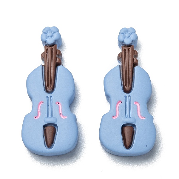 

PandaHall Resin Cabochons, DIY Accessories, Phone Case Decoration, Violin, Blue, 32x13.5x5.5mm Resin Others Blue