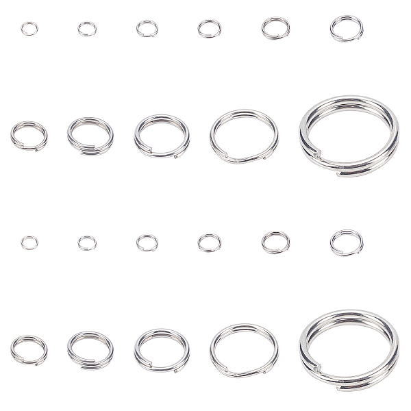 

PandaHall SUPERFINDINGS 201 Stainless Steel Split Ring, Lure Tackle Connector, Fishing Accessory, Stainless Steel Color, 350pcs/box...