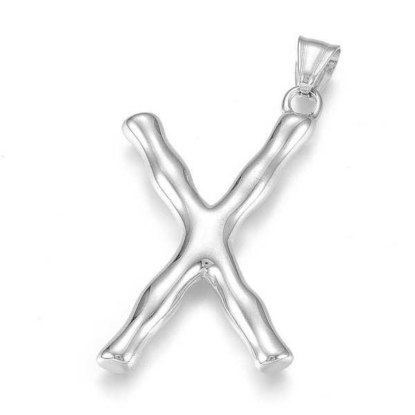 

PandaHall 304 Stainless Steel Pendants, Bamboo Shaped Letter, Stainless Steel Color, Letter.X, 46.5x29x5.5mm, Hole: 5x8mm 304 Stainless...