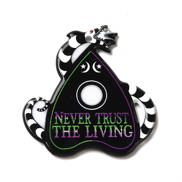 

PandaHall Double-sided Printed Acrylic Pendants, for Halloween, Snake Theme Charm, Talking Board, Black, 38.5x37x2.5mm, Hole: 1.8mm Acrylic...