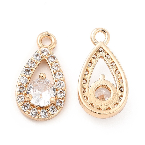 

PandaHall K9 Glass Pendants, with Light Gold Brass Finding, Teardorp Charms, Crystal, 16.5x8.5x4.5mm, Hole: 1.6mm K9 Glass Teardrop Clear
