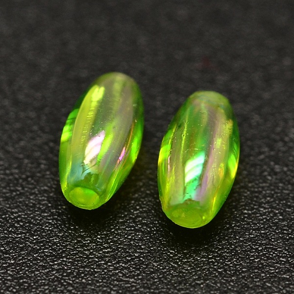 

PandaHall AB Color Plated Rice Electroplated Eco-Friendly Transparent Acrylic Beads, Green Yellow, 6x3mm, Hole: 1mm, about 17700pcs/500g...