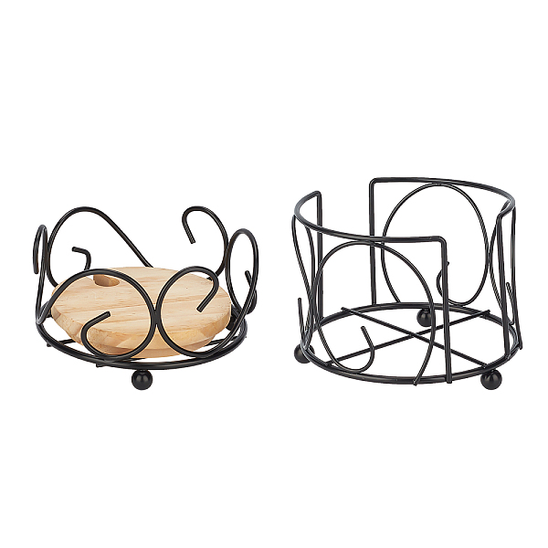 

PandaHall Fingerinspire 2Pcs 2 Style Iron Cup Mat Frame, Black, 1pc/style Iron Black