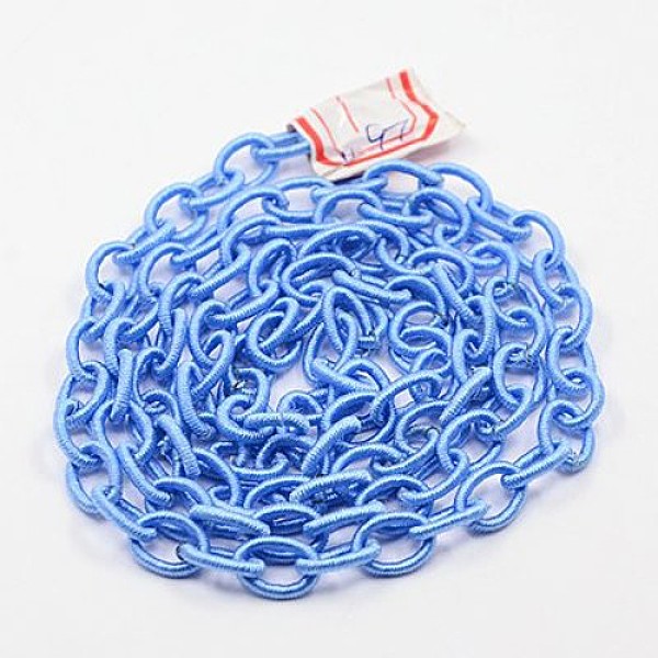 Kornblumenblaue Farbe Handgefertigte Seidenkabelkettenschlaufe