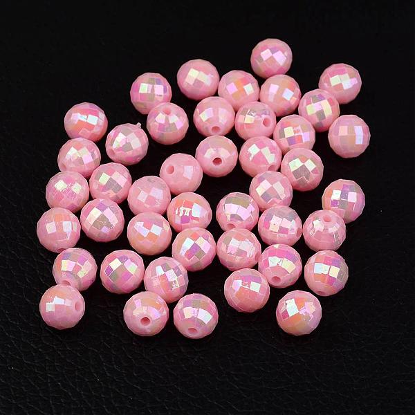 

PandaHall Faceted Colorful Eco-Friendly Poly Styrene Acrylic Round Beads, AB Color, Pink, 6mm, Hole: 1mm, about 5000pcs/500g Acrylic Round...