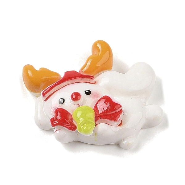 

PandaHall Christmas Rabbit Theme Opaque Resin Decoden Cabochons, Deer, 21.5x23.5x7mm Resin Deer White