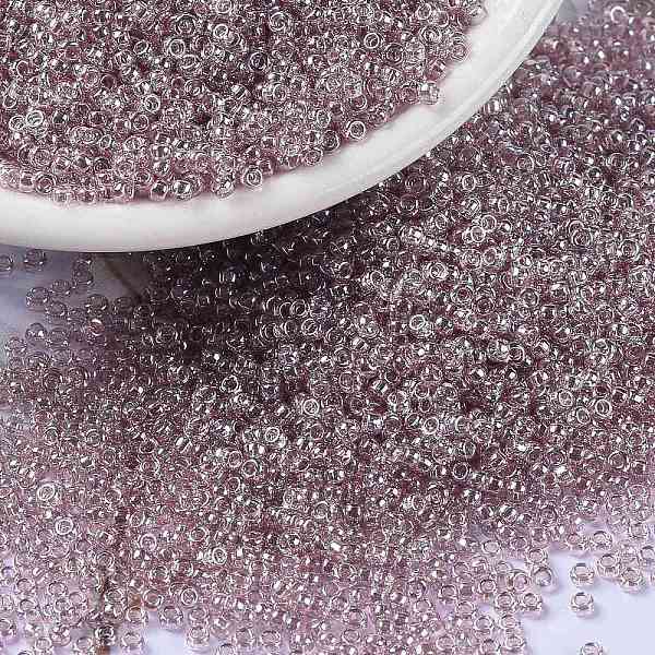 

PandaHall MIYUKI Round Rocailles Beads, Japanese Seed Beads, 15/0, (RR168) Transparent Smoky Amethyst Luster, 1.5mm, Hole: 0.7mm, about..., Purple