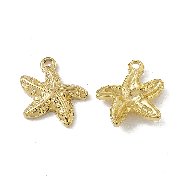 

PandaHall Vacuum Plating 201 Stainless Steel Pendants, Starfish Charm, Real 18K Gold Plated, 17x17x3.5mm, Hole: 1.8mm 201 Stainless Steel...