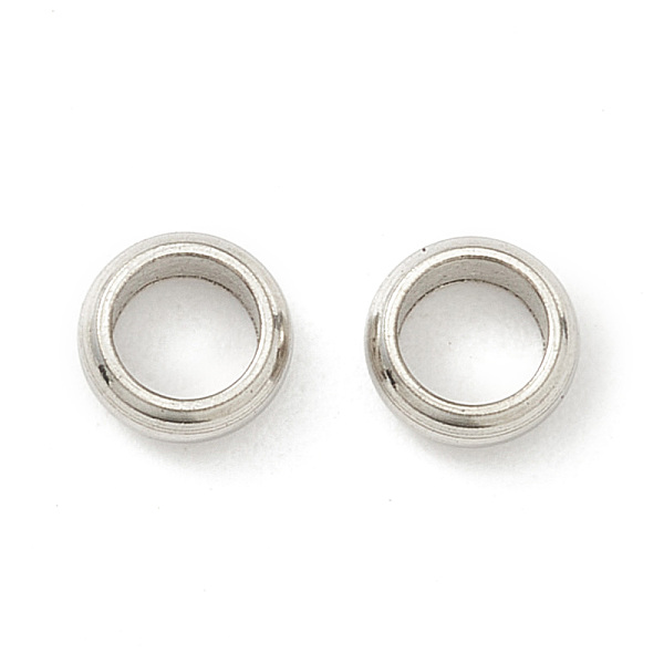 

PandaHall 201 Stainless Steel Spacer Beads, Flat Round, Stainless Steel Color, 4.5x1.5mm, Hole: 3mm 201 Stainless Steel Flat Round