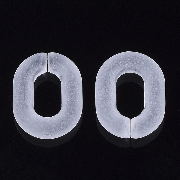 

PandaHall Transparent Acrylic Linking Rings, Oval, Frosted, Clear, 20x14.5x4mm, Inner Diameter: 5x10mm Acrylic Ring Clear