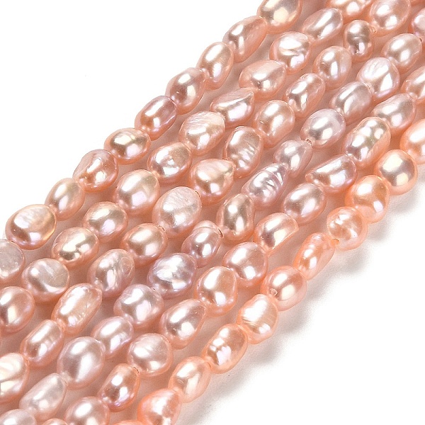 

PandaHall Natural Cultured Freshwater Pearl Beads Strands, Two Sides Polished, Grade AAA, Light Salmon, 5.5~6x4~5x3.5~4mm, Hole: 0.5mm...