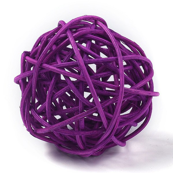 

PandaHall Wicker Rattan Balls, Decorative Orbs Vase Fillers, for Craft, Party, Valentine's Day, Wedding Table Decoration, Old Rose, 49mm..., Purple