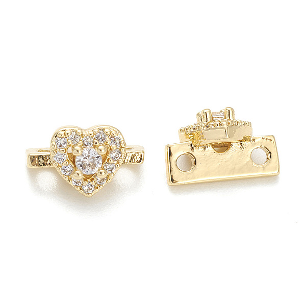 

PandaHall Rack Plating Brass Pave Cubic Zirconia Slide Charms, Cadmium Free & Lead Free, Long-Lasting Plated, Heart, Real 14K Gold Plated..., Clear