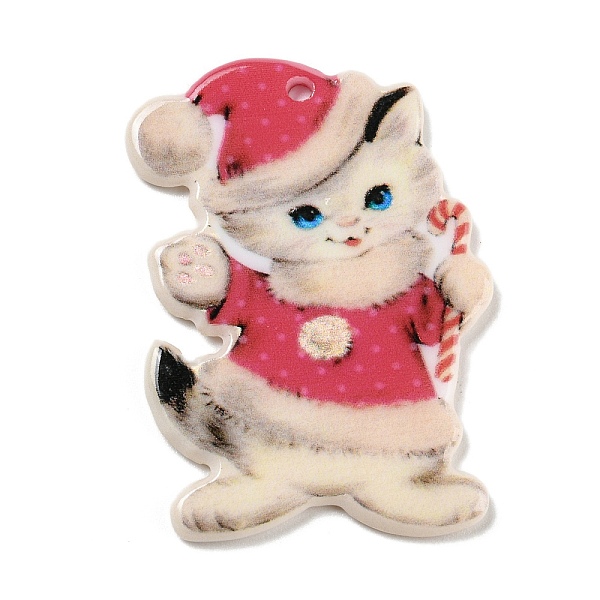 

PandaHall Acrylic Pendants, Cat, PeachPuff, 38x28x2.5mm, Hole: 1.8mm Acrylic Cat Shape Brown