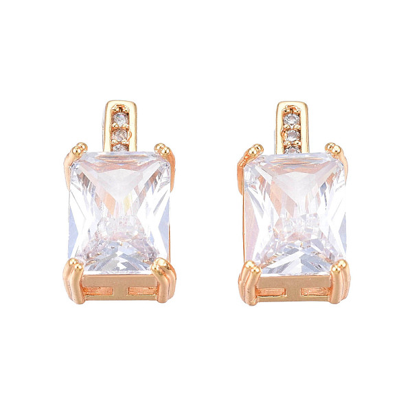 

PandaHall Brass Micro Pave Cubic Zirconia Charms, Real 18K Gold Plated, Flower, Cadmium Free & Nickel Free & Lead Free, Rectangle, Clear...