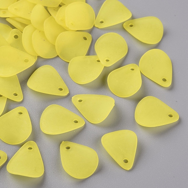 

PandaHall Transparent Frosted Acrylic Pendants, Petaline, Yellow, 17x14x2.5mm, Hole: 1.8mm, about 2330pcs/500g Acrylic Petaline Yellow