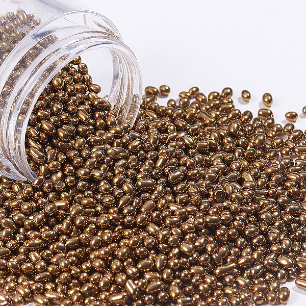 

PandaHall Plated Glass Seed Beads, For Nail Art Decoration Accessories, No Hole/Undrilled, Chip, Goldenrod, 1~4x1~4mm, about 15g/box Glass..., Gold