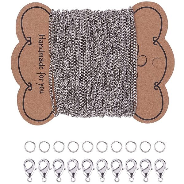 Iron Twisted Chains Curb Chains Necklaces Making