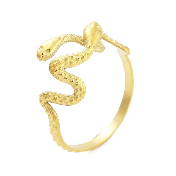 

PandaHall Real 18K Gold Plated 304 Stainless Steel Open Cuff Rings for Women, Snake, 16.9mm, Inner Diameter: Adjustable 304 Stainless Steel...
