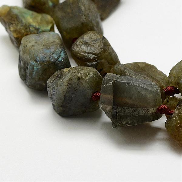 

PandaHall Natural Labradorite Beads Strands, Nuggets, 17~30x15~25x11~20mm, Hole: 3mm, about 15~18pcs/strand, 15.75 inch(40cm) Labradorite...