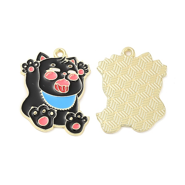 

PandaHall Alloy Enamel Pendants, Golden, Cat Charm, Black, 29x23x1.4mm, Hole: 1.6mm Alloy+Enamel Cat Shape Black