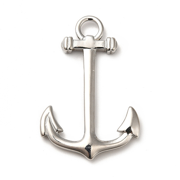 

PandaHall 304 Stainless Steel Pendants, Anchor Charms, Stainless Steel Color, 38x25x3.5mm, Hole: 4.5mm 304 Stainless Steel Anchor & Helm